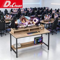 Meubles de bureau pour projets commerciaux, fabrication à Foshan, bureau d'ordinateur avec étagère pour moniteur, structure en métal