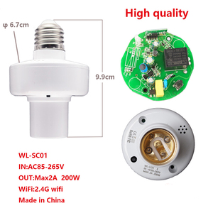Ledeast WL-LC01 tuya cuộc sống thông minh <span class=keywords><strong>Wifi</strong></span> giữ đèn với điều khiển không dây hỗ trợ <span class=keywords><strong>E27</strong></span> Chủ Đề Bóng đèn ổ cắm cho chiếu sáng thông minh - Product Image 4