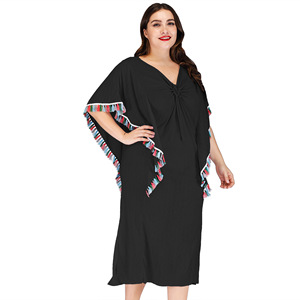 Commercio all'ingrosso della fabbrica Plus Size Sexy manica a farfalla estate Beachwear donna vestito bianco copricostume da <span class=keywords><strong>spiaggia</strong></span> - Product Image 6
