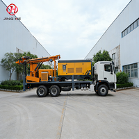 Foreuse mobile Jinghe JHC-600D montée sur camion pour forage de puits d'eau de 600 m, machine de forage rapide avec compresseur d'air