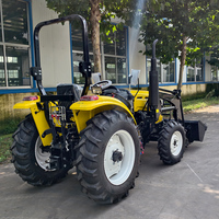 Traktor Mini 50HP 4x4 Diesel dengan Loader Depan, Kabin, Traktor Roda Kompak, Peralatan Pertanian, Supplier