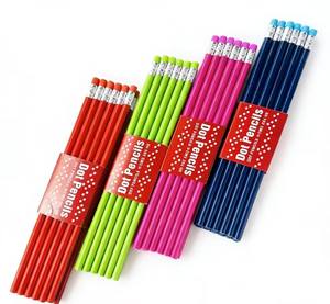 Fournitures scolaires amusantes de haute qualité pour enfants, crayons HB standard avec gomme pour le ombrage, le dessin et le gribouillage - Product Image 1