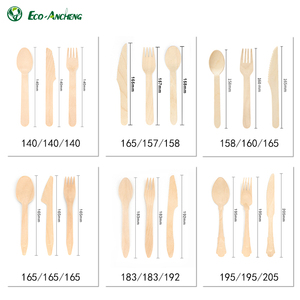 Ensemble de couverts en bois dégradables écologiques ustensile <span class=keywords><strong>cuillère</strong></span> jetable <span class=keywords><strong>fourchette</strong></span> <span class=keywords><strong>couteau</strong></span> pour le camping fourni par le fournisseur Bast - Product Image 5