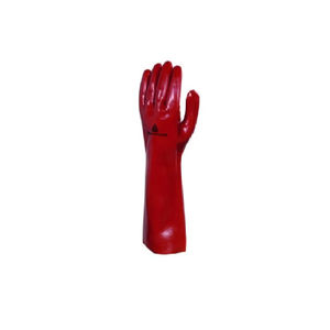 Forearm protection chemical <b>gloves</b> PVCC400 PVC coating cotton jersey lining 40cm ambidextrous safety - Product Image 6