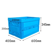 Caisse de transport pliable en PP massif avec couvercle, recyclable, empilable, durable, pour déménagement et logistique