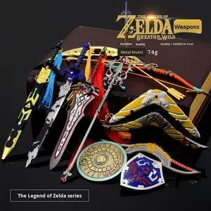 The Legend of Zelda: Tears of the Kingdom - <span class=keywords><strong>Serie</strong></span> Completa, Espada Maestra, Modelo <span class=keywords><strong>de</strong></span> Arma <span class=keywords><strong>de</strong></span> Link, Arco <span class=keywords><strong>de</strong></span> Metal, Espada, Accesorios <span class=keywords><strong>de</strong></span> Cosplay, Venta al por Mayor - Product Image 6
