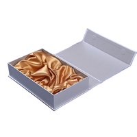 Boîte d'emballage en Satin pour Extensions de cheveux, Logo personnalisé, coffret avec ruban, pour mèches, 1 pièce
