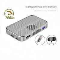 Station d'accueil USB-C 6-en-1 en aluminium avec boîtier SSD M.2 NVMe/SATA 4K pour adaptateur hub USB 10 Gbps PD 100W