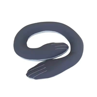 Oreiller de voyage ergonomique en mousse à mémoire de forme en U, conception spirale enveloppante à 360° pour le menton et le cou, confort portable pour avion et voiture