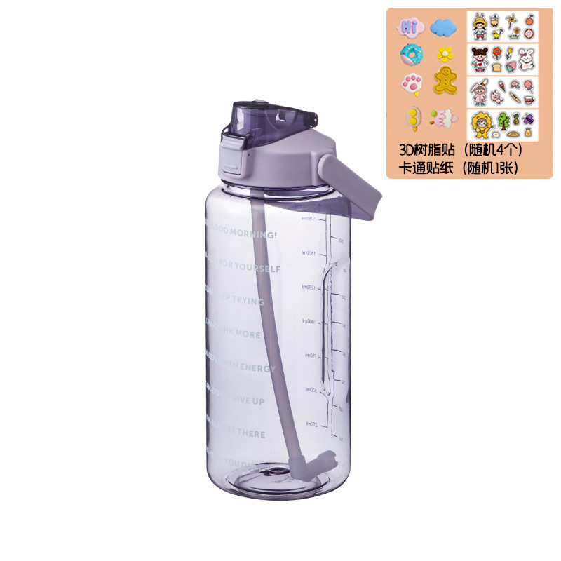 Autocollant 3D bouchon violet transparent 2000ml
