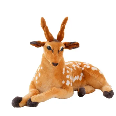 free sample simulation animal sika deer doll doll lying deer plush toy Christmas Plush Toy Deer Pillow Child Doll