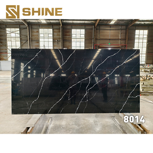 Tùy chỉnh nhân tạo thạch anh đen tấm đá trong nhà đánh bóng bàn hiện đại cho nhà bếp phòng tắm ăn tabletops - Product Image 4