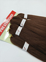 Cheveux synthétiques pré-étirés pour tresses, non pliés, 52 pouces, 6 pièces dans un paquet, tresses faciles, extensions de cheveux douces et volumineuses