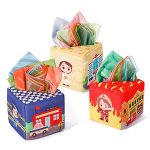 Nouveaux produits personnalisation éducation apprentissage tissu doux <span class=keywords><strong>livres</strong></span> en tissu bébé boîte à mouchoirs Montessori jouet sensoriel pour 0-6 6-12 mois - Product Image 1