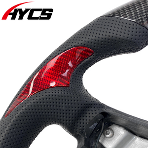 Volant en cuir perforé en fibre de carbone personnalisé pour Mercedes-Benz <span class=keywords><strong>E55</strong></span> <span class=keywords><strong>AMG</strong></span> W211 W212 W219 Classe E Classe G 463 - Product Image 3