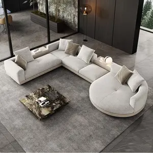 Italian Luxury Modular Sectional Sofa Sleeper Couch Living Room Sofas U Shaped Modular Corner Sofa Set