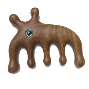 Kerajinan Tangan Kustom Liontin Ukiran Pohon Natal, Tahun Baru Dekorasi Rusa Natal Pijat Gigi Lebar, Liontin Sisir Kebugaran - Product Image 5