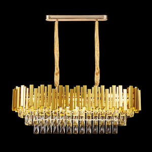 Decoration Gold <b>Crystal</b> <b>Chandelier</b> Luxury Lustre Designers Lamp Led Fancy Pendant <b>Lights</b> for Home - Product Image 2