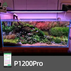 WEEKAQUA P1200 프로 APP 제어 150W 높은 전원 실내 민물 물고기 탱크 식물 성장 led 수족관 빛