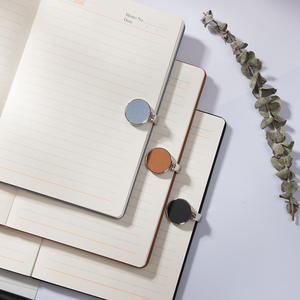 Ensemble cadeau de carnet écologique A5, journal tendance avec couverture rigide en cuir, boucle ronde en métal, logo personnalisable - Product Image 3