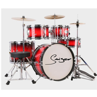 Instrument de percussion musical de haute qualité, batterie acoustique de 5 pièces, batterie pour enfants, filles, enfants, à vendre
