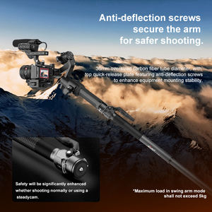 Monopié de Viaje <span class=keywords><strong>COMAN</strong></span> M1 Pro V5 con Placa de Liberación Rápida para Cámara DSLR, Soporte de Trípode Ligero con Elevación con un Clic, Capacidad de Carga de 20 kg - Product Image 6