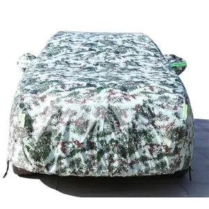 Özelleştirilmiş boyutu kalınlaştırmak Polyester pamuk kova su geçirmez araba vücut koruma kapağı ile yan ayna kapağı ekleyin