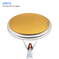 Base de gâteau en MDF blanc, mini, robuste, en forme de tambour, avec plateaux à gâteau en marbre, vente en gros