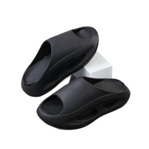 Chaussons d'été pour hommes à semelle épaisse antidérapante, confortables, à une bride, pour le sport et l'intérieur, gris, blanc, noir, kaki, talon de 3 cm, taille adulte - Product Image 4