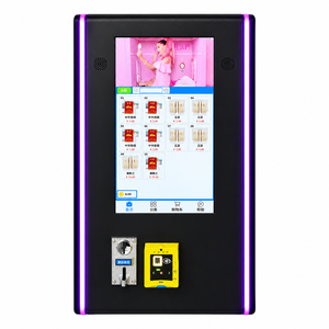 Distributeur automatique intelligent à écran tactile 32 pouces noir avec paiement par pièces, QR et carte, options multiples pour usage hôtelier - Product Image 1