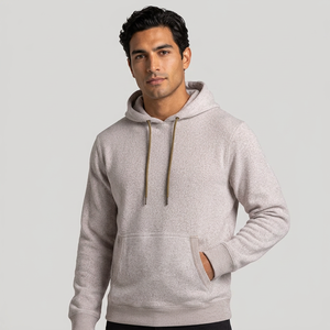Sweat-shirt à capuche surdimensionné en molleton polyester/coton pour homme, personnalisable avec logo brodé - Product Image 1