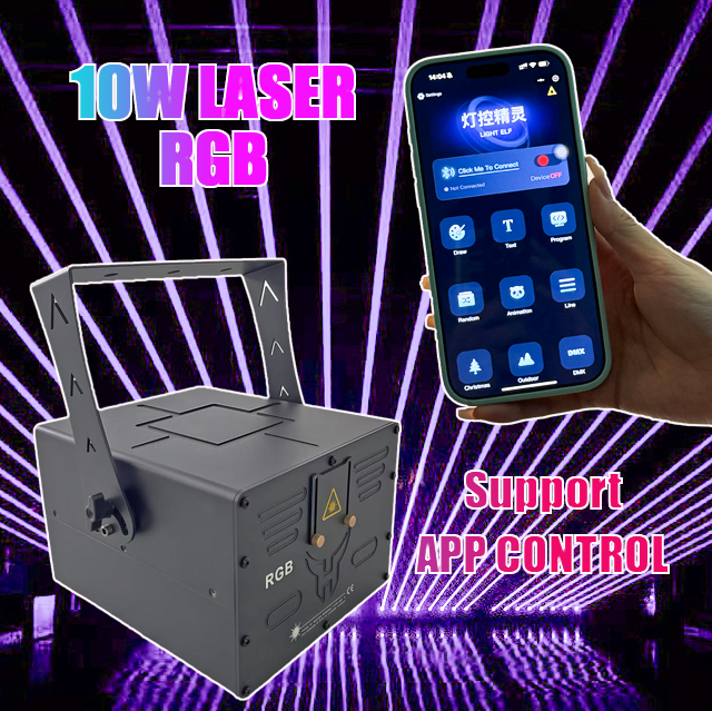 10w 6w 5w 4w 3w 2w ILDA/APP/DMX/Auto RGB Laser Light Stage Lighting  Animation Laser Beam Light Laser Light
