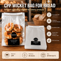Sacs à pain transparents en CPP avec logo personnalisé, emballage plastique pour boulangerie, pour le stockage et la présentation du pain