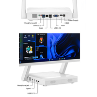 Computadora de Escritorio Todo en Uno Plegable de 23.8 Pulgadas, N5095 N95 N100, 8 GB 16 GB de RAM, 256 GB SSD, WiFi 5, Pantalla Táctil