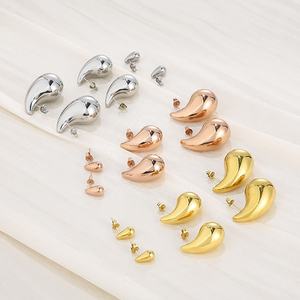 Gioielli personalizzati <span class=keywords><strong>Bottega</strong></span> Earing acqua goccia a forma di orecchino da donna grosse dichiarazione acciaio inossidabile oro orecchino a goccia - Product Image 4