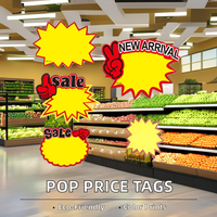 Vente en gros d'étiquettes en papier POP de supermarché Étiquettes d'écriture pour fruits alimentaires de supermarché Publicité d'épicerie Étiquettes d'emballage pour enseignes promotionnelles
