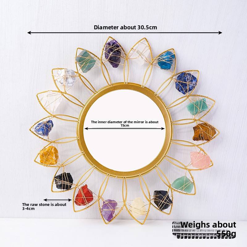 Espejo de piedra áspera de girasol