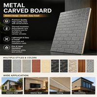 Panneau en métal galvanisé de qualité supérieure, design gravé personnalisé, panneau isolant en mousse PU pour façade de villa résidentielle