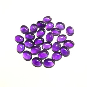 Wholesale 8x10mm Natural <b>African</b> Amethyst Cabochon AAA Grade Calibrated Oval Shape Loose Gemstone for Jewelry Making IGI - Product Image 1