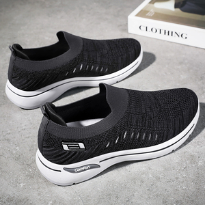 Light Weight New Style Women Leather Shoes Hard-wearing Walking Stylish Sock Sneakers - Product Image 4