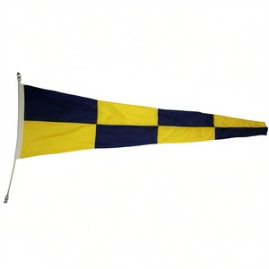 Nautical Signaling Brush Negative 170x50x15cm Yellow And Navy Blue Checkerboard Pattern <b>Flag</b> - Product Image 3