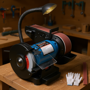 Lijadora de Banda de 2 Pulgadas con Disco de Lijado de 6 Pulgadas y Base Resistente para Maquinaria de Carpintería - Product Image 2