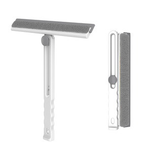 Foldable Window <b>Scraper</b> With Microfiber Pad For Glass Cleaning High Rise Windows Manual Squeegee - Product Image 2