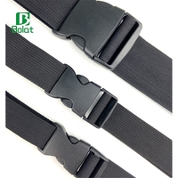 Boucle de fixation latérale réglable en POM noir, solide, sûre, de luxe, vintage, pour accessoires de bagages