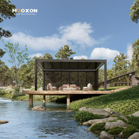 Moderner bio klimatischer Pergola-Aluminium-Festdach-Pavillon im Freien Wasserdichter Pavillon für Terrassen garten terrasse