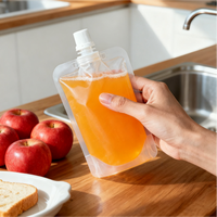 Emballage de pochette sur support de liquide personnalisé 500ml 1L 3L 5L Distributeur d'eau de vin Bec de jus de boisson d'orange pour recharge d'huile de jus d'orange