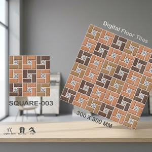 Carreaux de sol en céramique gaufrés 30x30cm, finition mate rustique, surface en pierre rectifiée - Product Image 2