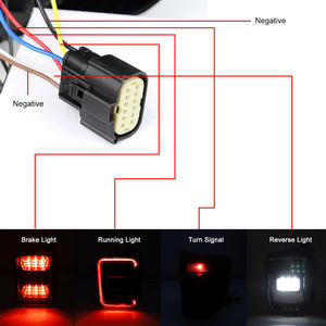 Luz Trasera LED Izquierda y Derecha, Luz de Freno para <span class=keywords><strong>Jeep</strong></span> Gladiator JT 2020 <span class=keywords><strong>2021</strong></span> 2022 - Product Image 6