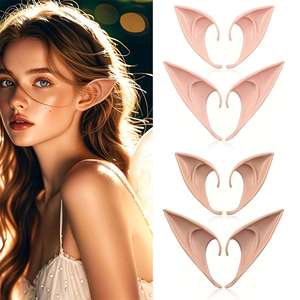 Vente en gros d'oreilles de fée, de lutin, d'elfe, de vampire, pointues et douces, pour la mascarade, accessoires de maquillage pour Halloween - Product Image 1