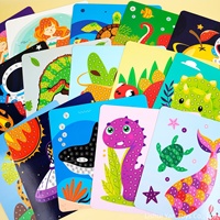 Puzzle 3D en EVA avec 4 cartes, 5 feuilles d'autocollants à points, 1 anneau de rangement, jeu d'activités créatives DIY pour enfants